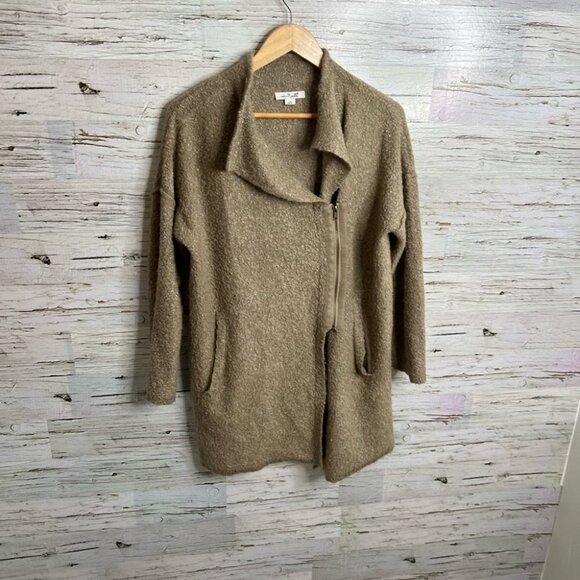 Simply noelle brown sweater zip up  size large - Picture 1 of 10